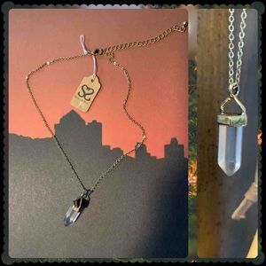 Crystal Necklace with chain NWT